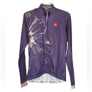 Castelli Women's Purple Cycling Jacket L Top Shirt Long Sleeve